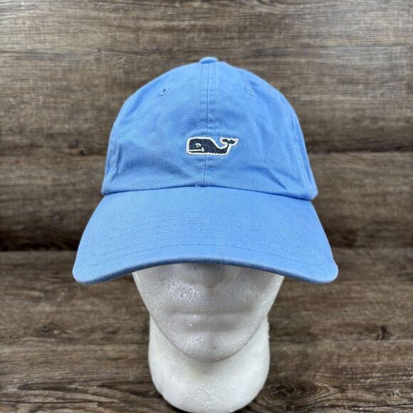 Vineyard Vines Hat Cap Strap Back Blue Cotton Whale Dad Hat Embroidered Men's - Picture 1 of 7